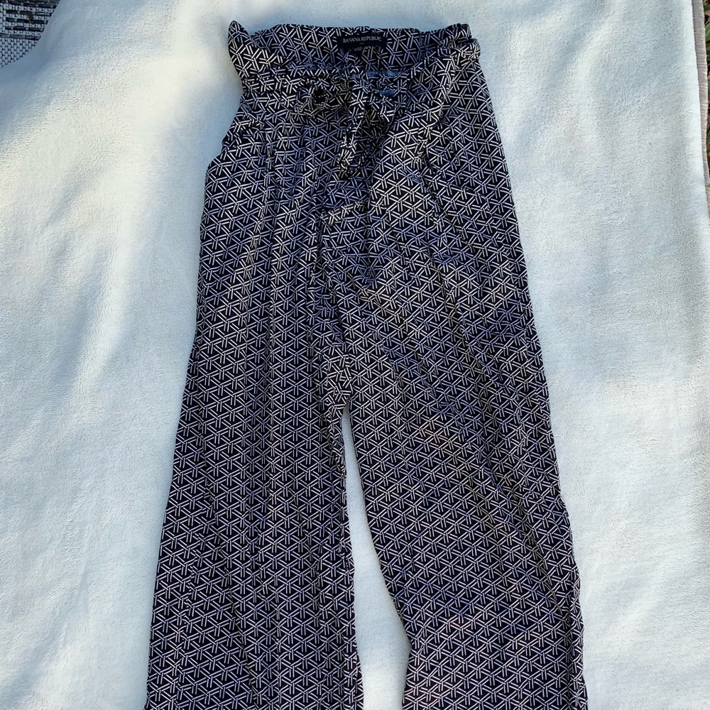 Banana Republic Cropped Geometric High Rise Pant